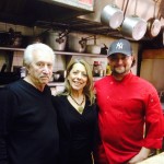 Bitsy and Linda owners of Barge Inn Jersey City pose with Chef Joey Marti