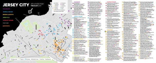 Map for Jersey City Art Studio tour