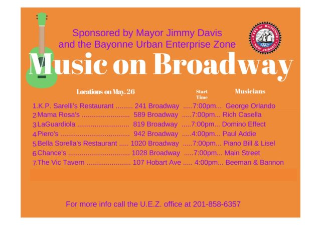 Music Broadway Bayonne May 26 2017