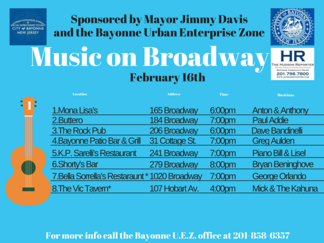  Music Broadway Bayonne February 16, 2018