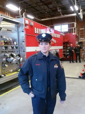Cailin Brodel first Bayonne NJ Fire Fighter 
