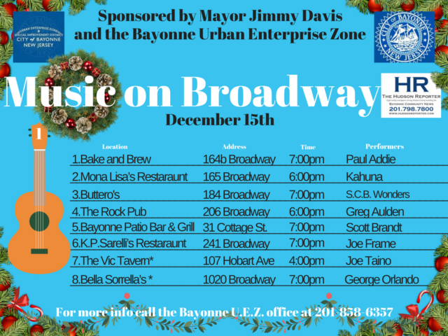 Music  Broadway Bayonne December 15, 2017
